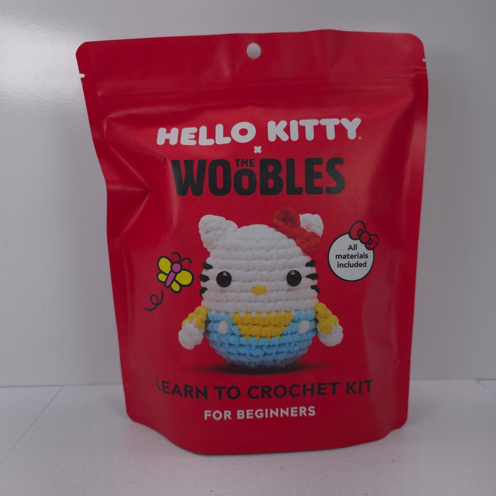 The Woobles Hello Kitty Learn to Crochet Kit Beginner Amigurumi Sanrio SIL-35051
